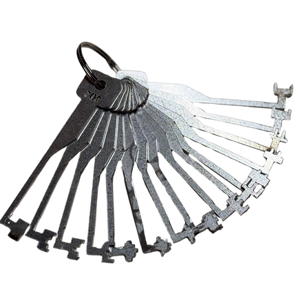 15-teiliges Lockpick-Set für (alte) Buntbartschlösser – 3 Zuhaltungen
