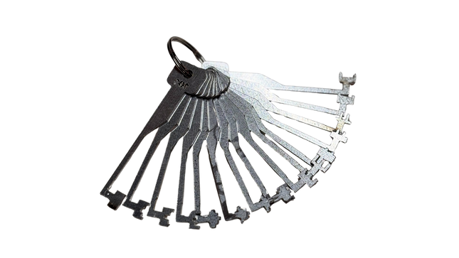 15-teiliges Lockpick-Set für (alte) Buntbartschlösser – 3 Zuhaltungen