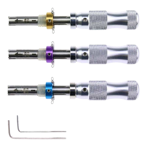 HUK Tubular Pick 7-Pin (Set aus 3 Stück: 7,0 mm, 7,5 mm, 7,8 mm)